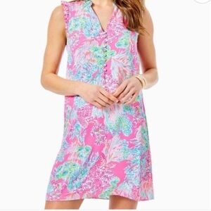 Lilly Pulitzer cally soft shift dress prosecco pink seaing things sizes 8 & 10